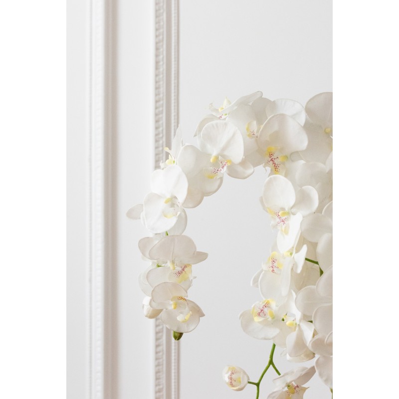 Pianta di orchidea in tessuto bianco 32x32x75 cm Pianta di orchidea in tessuto bianco 32x32x75 cm