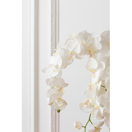 Pianta di orchidea in tessuto bianco 32x32x75 cm