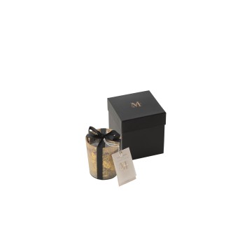 Candela profumata 48h in vetro dorato 10x10x11,5 cm