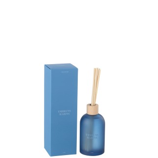 Vela perfumada «Embruns Marins» en tarro azul 7,5 x 7,5 x 27,5 cm