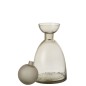 Garrafa decorativa com rolha de vidro cinzenta 18x18x34 cm Garrafa decorativa com rolha de vidro cinzenta 18x18x34 cm