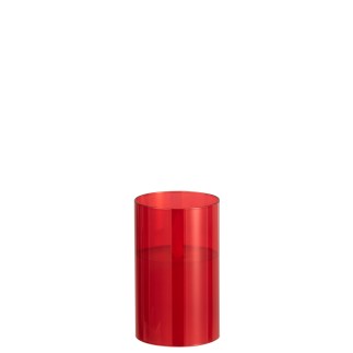 Lâmpada fotográfica em vidro vermelho 8x8x13 cm