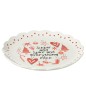 Assiette ronde en céramique rouge 39x4x37 cm Assiette ronde en céramique rouge 39x4x37 cm