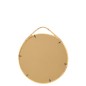 Specchio da parete rotondo con cornice beige 39x44x2 cm