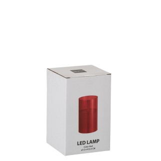 Lampada fotoforo in vetro rosso 8x8x13 cm