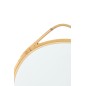 Specchio da parete rotondo con cornice beige 39x44x2 cm