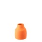 Jarrón de cerámica naranja 20 x 20 x 23 cm Jarrón de cerámica naranja 20 x 20 x 23 cm