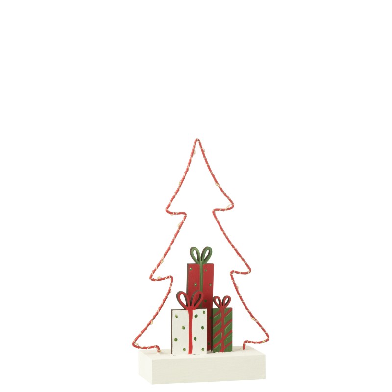 Albero di Natale in legno multicolore 15*6*25 cm