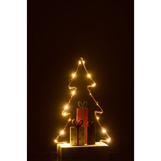 Albero di Natale in legno multicolore 15*6*25 cm