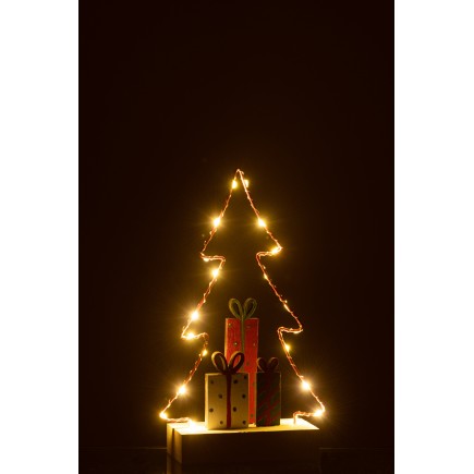 Albero di Natale in legno multicolore 15*6*25 cm