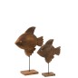 Statuette de poisson en bois de manguier marron 27x9.5x40 cm Statuette de poisson en bois de manguier marron 27x9.5x40 cm