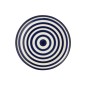 Piatto piano in ceramica blu navy 34x34x2,5 cm
