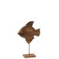 Statuette de poisson en bois de manguier marron 27x9.5x40 cm Statuette de poisson en bois de manguier marron 27x9.5x40 cm