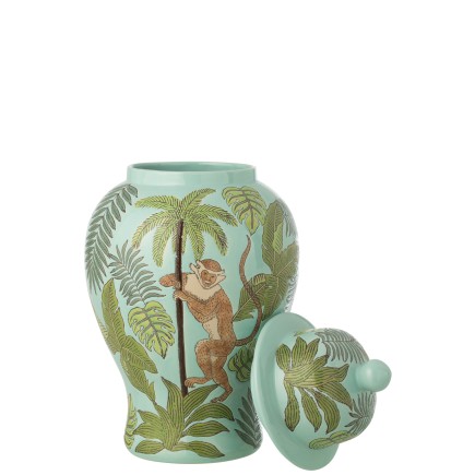 Maceta decorativa de porcelana multicolor 29,5 x 29,5 x 54,5 cm