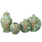 Maceta decorativa de porcelana multicolor 29,5 x 29,5 x 54,5 cm