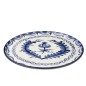 Assiette plate en céramique bleu foncé 34x34x2.5 cm