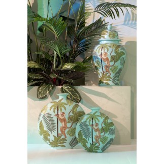 Pot décoratif en porcelaine multicouleur 29.5x29.5x54.5 cm