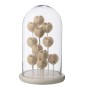 Campana decorativa con concha de cristal y base blanca 23 x 23 x 38 cm Campana decorativa con concha de cristal y base blanca 23 x 23 x 38 cm