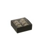 Caja de 6 anillos de servilletas de metal dorado de 5x5x3cm Caja de 6 anillos de servilletas de metal dorado de 5x5x3cm