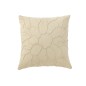 Coussin carré avec fleur en textile blanc 43x43x10 cm Coussin carré avec fleur en textile blanc 43x43x10 cm