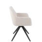 Sedia a sdraio in metallo beige 58x56,5x85 cm