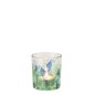 Photophore motif perroquet en verre bleu 7.3x7.3x8 cm Photophore motif perroquet en verre bleu 7.3x7.3x8 cm