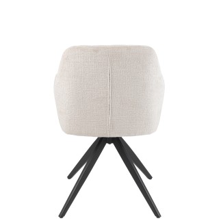 Sedia a sdraio in metallo beige 58x56,5x85 cm