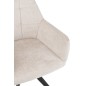 Sedia a sdraio in metallo beige 58x56,5x85 cm