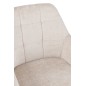 Cadeira lounge em metal bege 58x56,5x85 cm