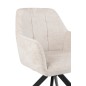 Sedia a sdraio in metallo beige 58x56,5x85 cm