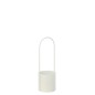 Cache-pot avec anse en métal blanc 10x10x30 cm Cache-pot avec anse en métal blanc 10x10x30 cm