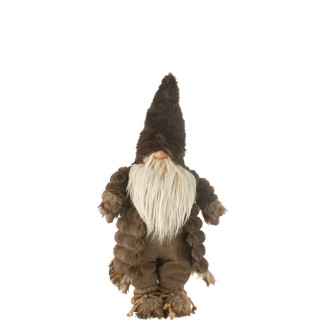 Lutin en textile marron 25x18x64 cm