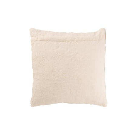 Almofada quadrada com riscas em algodão bege 45x45x12 cm