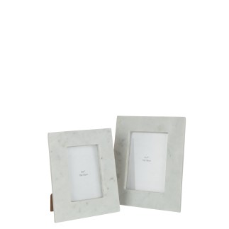 Cornice foto 13x18cm in marmo bianco 21x2x26 cm