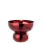 Vase sur pied en verre rouge 23x23x17.5 cm Vase sur pied en verre rouge 23x23x17.5 cm