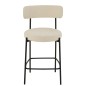 Sedia da bar in tessuto bianco 53x48x97 cm Sedia da bar in tessuto bianco 53x48x97 cm