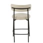 Cadeira de bar em tecido branco 53x48x97 cm Cadeira de bar em tecido branco 53x48x97 cm