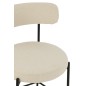 Cadeira de bar em tecido branco 53x48x97 cm Cadeira de bar em tecido branco 53x48x97 cm
