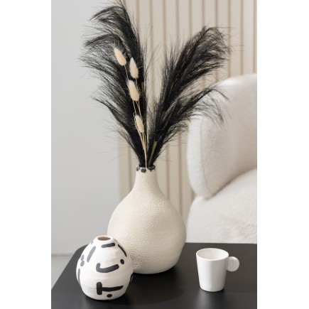 Vase poire en céramique beige 15x15x20 cm