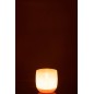Photophore rond en verre corail 10x10x10cm Photophore rond en verre corail 10x10x10cm