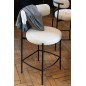 Cadeira de bar em tecido branco 53x48x97 cm Cadeira de bar em tecido branco 53x48x97 cm