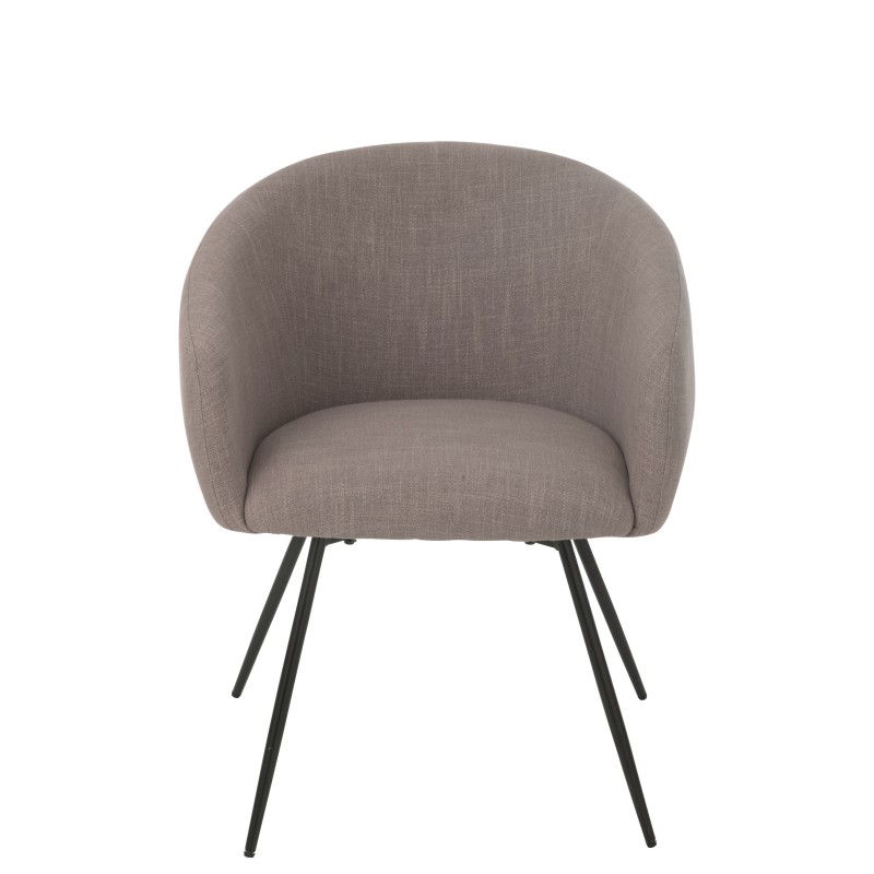 Chaise en textile taupe 60x61x75 cm Chaise en textile taupe 60x61x75 cm