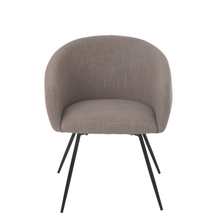 Cadeira em tecido cinza-escuro 60x61x75 cm