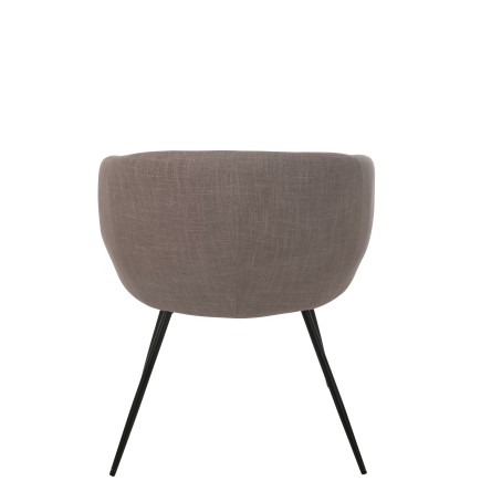 Sedia in tessuto color talpa 60x61x75 cm