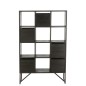 Cabinet avec tiroirs en métal noir 100x30x158 cm Cabinet avec tiroirs en métal noir 100x30x158 cm