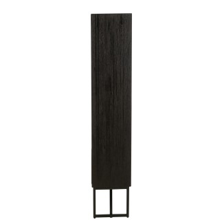 Cabinet avec tiroirs en métal noir 100x30x158 cm