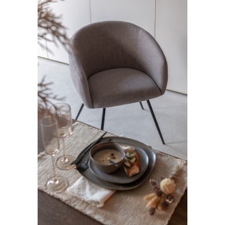 Cadeira em tecido cinza-escuro 60x61x75 cm
