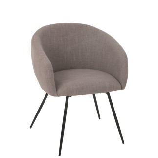 Cadeira em tecido cinza-escuro 60x61x75 cm