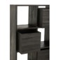 Cabinet avec tiroirs en métal noir 100x30x158 cm Cabinet avec tiroirs en métal noir 100x30x158 cm