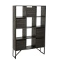Cabinet avec tiroirs en métal noir 100x30x158 cm Cabinet avec tiroirs en métal noir 100x30x158 cm